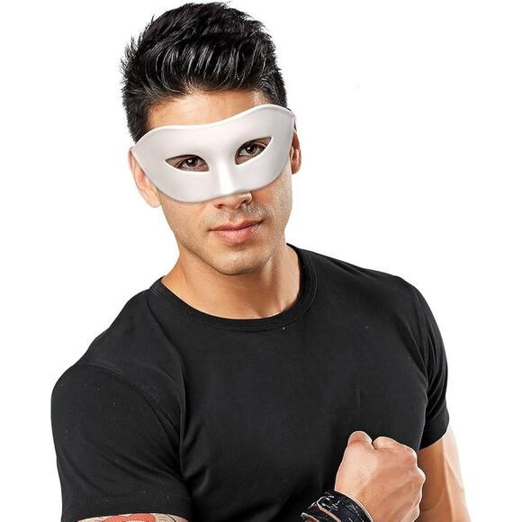 Masquerade Mask Men Adult Black Half Face Costume Ball Prom Halloween Party - Picture 5 of 5